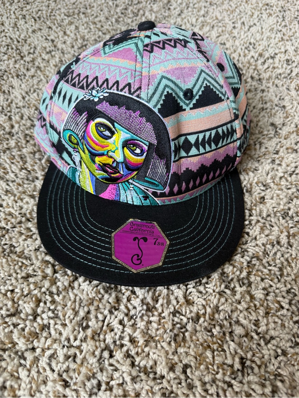 RARE Grassroots California x Shalakattack Fitted Hat (7 3/8)